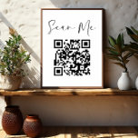 Póster Código QR minimalista Escanear mi negocio<br><div class="desc">Presentamos nuestro Minimalista Rótulo empresarial de códigos QR "Scan Me", una solución versátil y moderna para aumentar la participación de los clientes. Este símbolo de tienda de mesa combina perfectamente la forma y la función con su diseño minimalista y su escaneado código QR. Invita a los clientes a acceder fácilmente...</div>