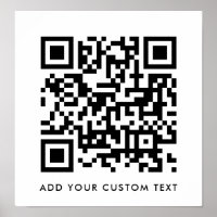Código QR Minimalista Limpiar Personalizado blanco