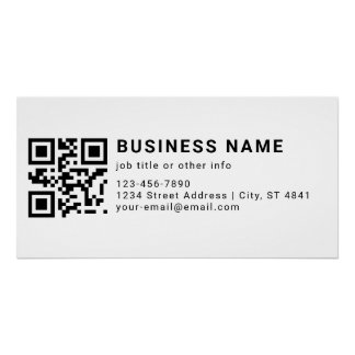 Póster Código QR promocional de empresa