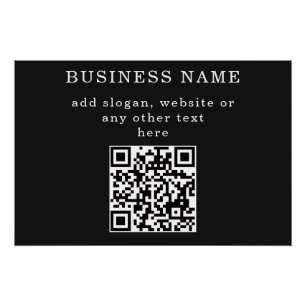 Póster código QR promocional de negocios 