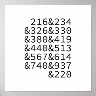 Póster Códigos de área Ohio