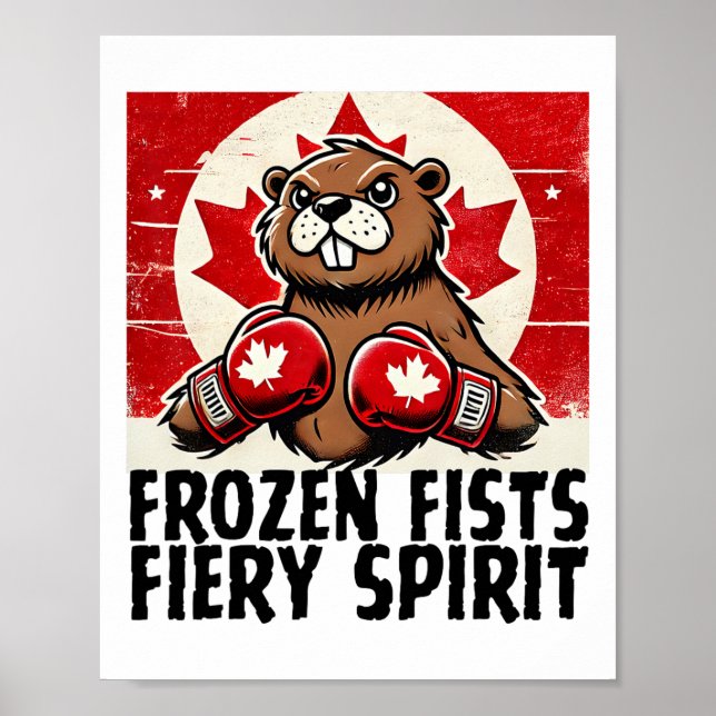 Póster Codos Arriba Canadá Contrarepresalias Canadienses  (Frente)