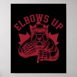 Póster Codos Arriba Codos Arriba Hockey Canadá Beaver 