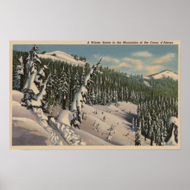 Póster Coeur d'Alene, ID - Coeur d'Alene (Frente)