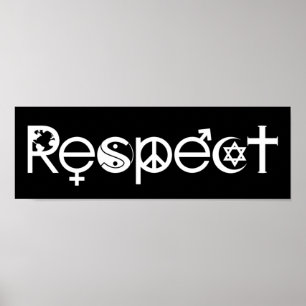 Póster Coexistir con Respeto - Paz Amabilidad y Toleranci