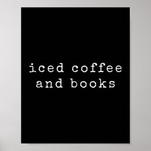 Póster Cofeta de café helado de Lover del libro leyendo l