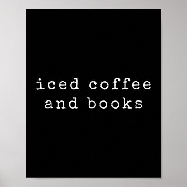 Póster Cofeta de café helado de Lover del libro leyendo l (Frente)