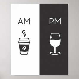 Póster Coffee and Wine - Am/Pm