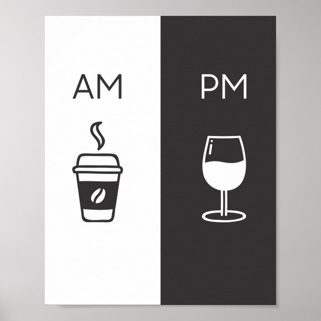 Póster Coffee and Wine - Am/Pm (Frente)