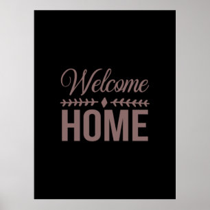 Póster Coffee Art Welcome Home