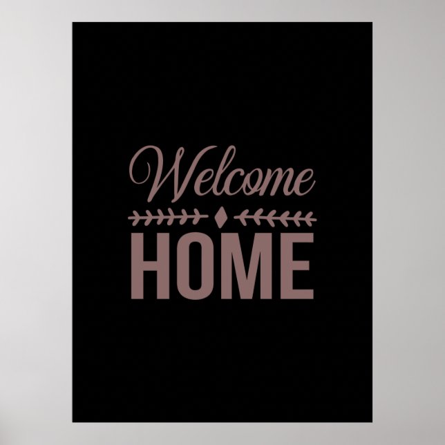 Póster Coffee Art Welcome Home (Frente)