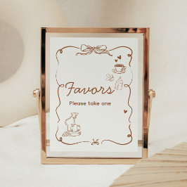 Póster Coffee Baby is Brewing Baby Shower Favors Sign