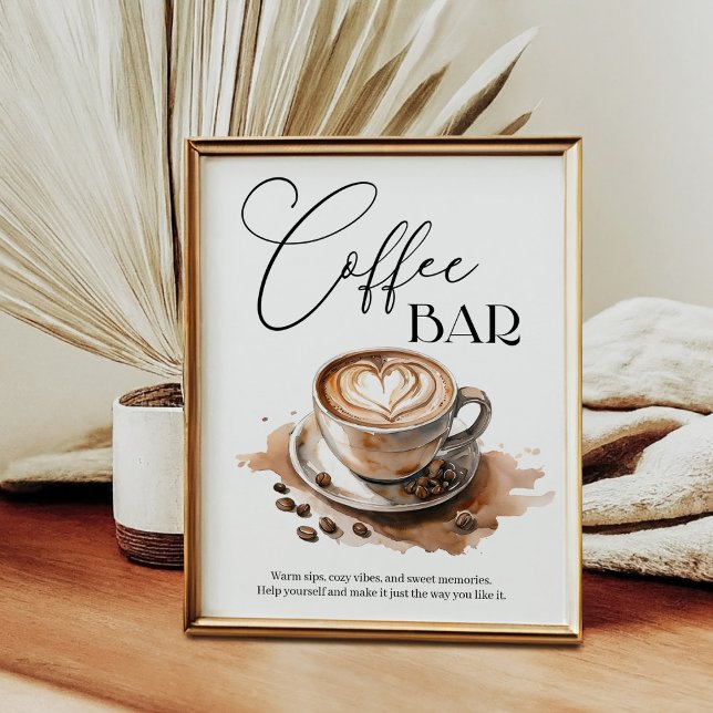 Póster Coffee Bar Bridal Baby Wedding Shower (Subido por el creador)