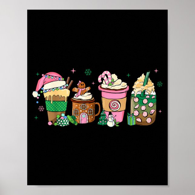 Póster Coffee Christmas Gingerbread Nk Women Latte Cozy W (Frente)
