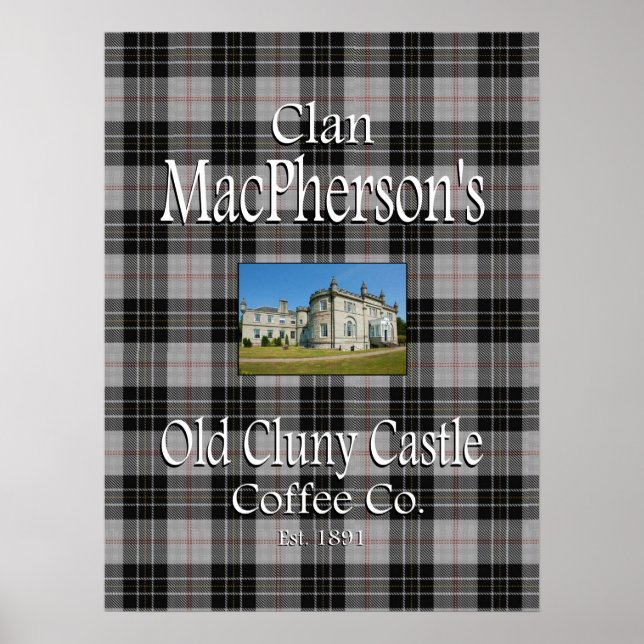Póster Coffee Co., el antiguo castillo de Cluny MacPherso (Frente)