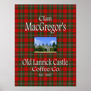 Póster Coffee Co., el Castillo de Old Lanrick de Clan Mac