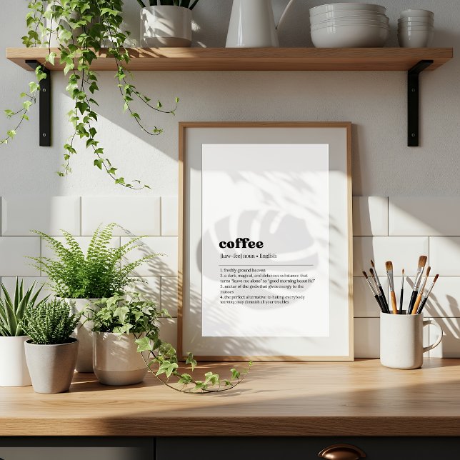 Póster Coffee Definition Poster | Dictionary Style (Subido por el creador)