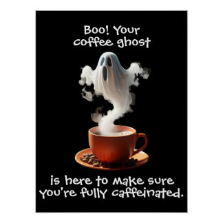 Póster Coffee Ghost