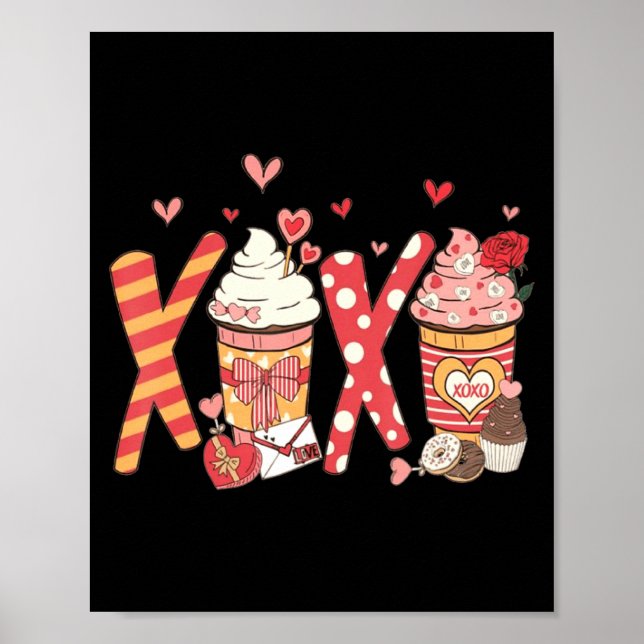 Póster Coffee Is My Valentine Funny Teacher Coffee Lover  (Frente)