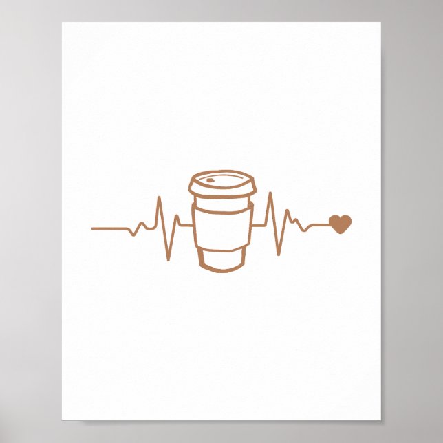 Póster Coffee Lifeline, Para Los Amantes Del Café (Frente)