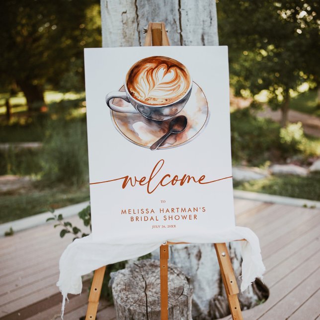 Póster Coffee Love is Brewing Bridal Shower Welcome (Subido por el creador)