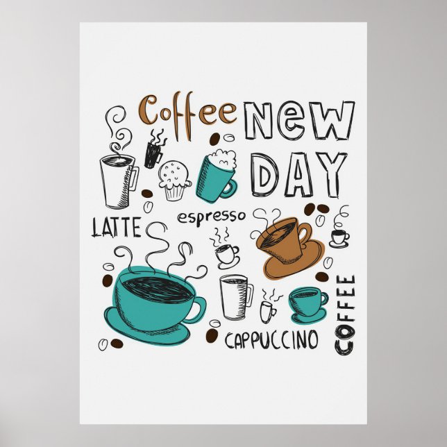 Póster Coffee Lover Coffee Collection For New Day (Frente)