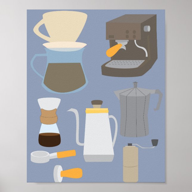 Póster Coffee Maker Tools (Frente)