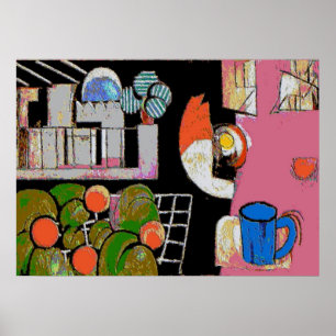 Póster Coffee Mug Blue, Matisse Style