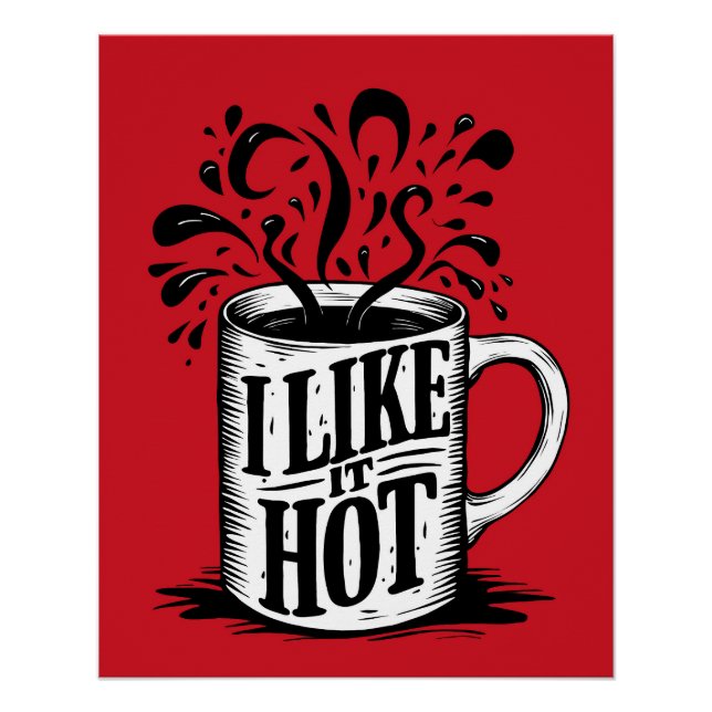 Póster Coffee mug - Me gusta el calor (Anverso)