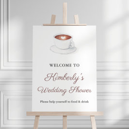 Póster Coffee Perfect Blend Wedding Ducha Signo de bienve