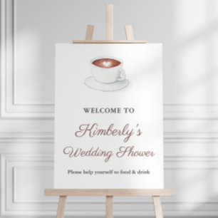 Póster Coffee Perfect Blend Wedding Ducha Signo de bienve