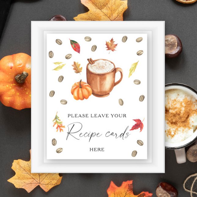 Póster Coffee Pumpkin Ducha de novia Tarjeta de receta aq (Subido por el creador)