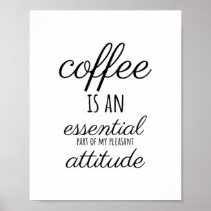 Póster Coffee Quotes, Coffee sayings, Coffee phrases
