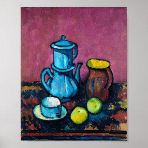 Póster Coffee Tableware y manzanas   Alexander Kanoldt