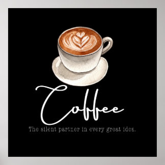 Póster Coffee: The silent partner