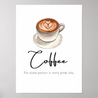 Póster Coffee: The silent partner