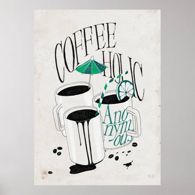Póster Coffeeholic Anonymous (Frente)