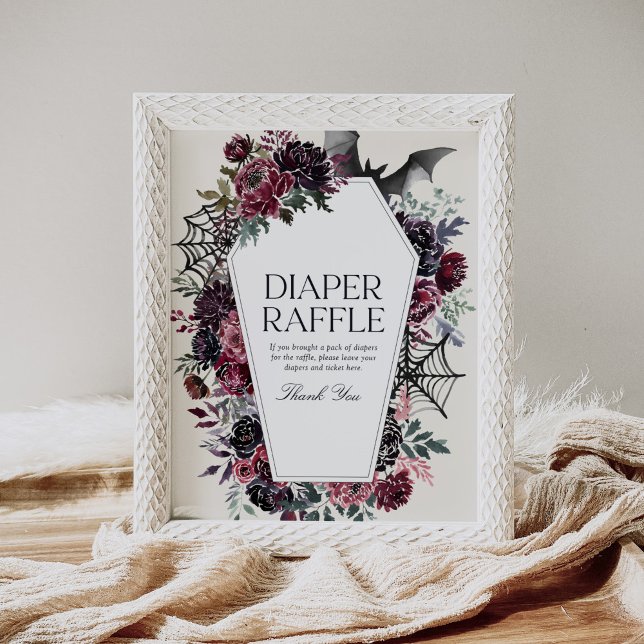 Póster Coffin Halloween Baby Shower Diaper Raffle Rótulo (Subido por el creador)