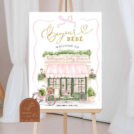 Póster Cofrade cafetería parisina cartel de bienvenida ro