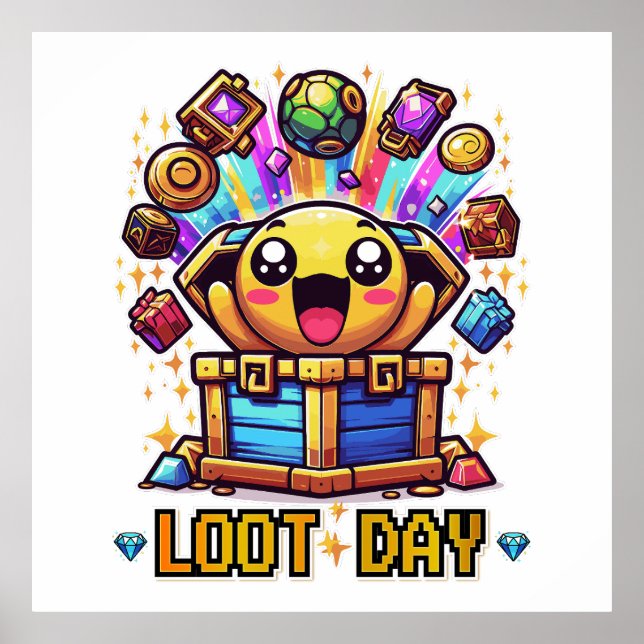 Póster Cofre del Tesoro de Loot Day Gaming (Frente)