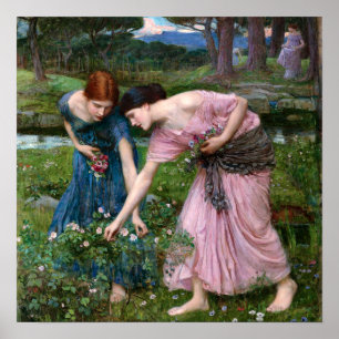 Póster Coged Rosas por John William Waterhouse