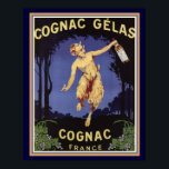 Póster Cognac Gelas - Francia - Poster Art Deco 16 x 20<br><div class="desc">Niza Poster Art Deco para Cognac Gelas</div>
