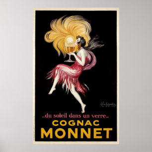 Póster Cognac Monnet Por Cartel De Cappiello Vintage