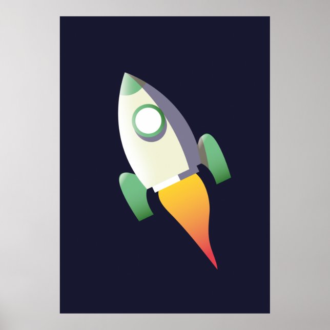 Póster Cohete Espacial (Frente)