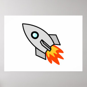 Póster Cohete espacial personalizado