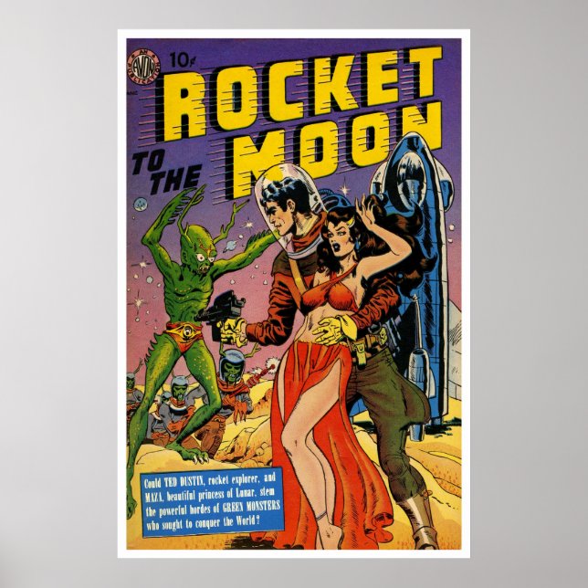 Póster Cohetes a la luna (1951) (Frente)