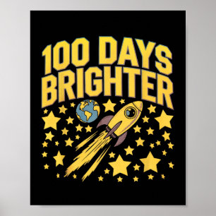 Póster Cohetes de 100 días más brillantes del centésimo d