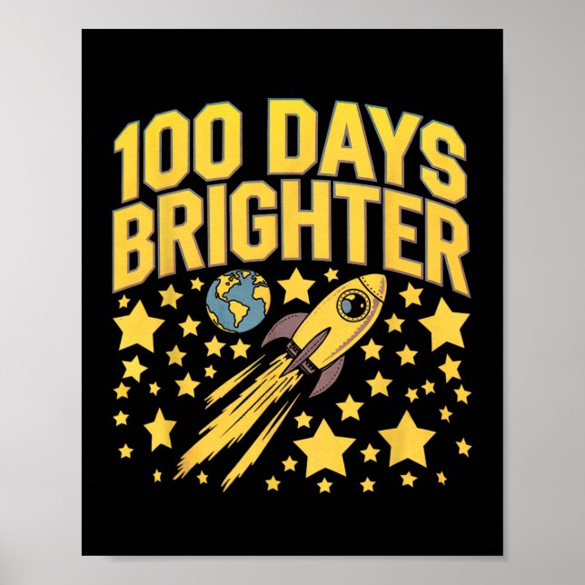 Póster Cohetes de 100 días más brillantes del centésimo d (Frente)