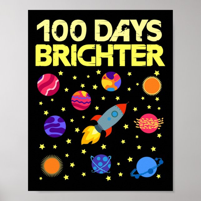 Póster Cohetes De Estrellas Escolares Días Más Brillantes (Frente)