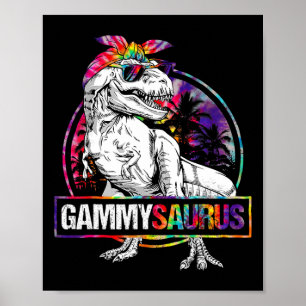 Póster Coincidencia de la familia Gammysaurus Dinosaur Ga